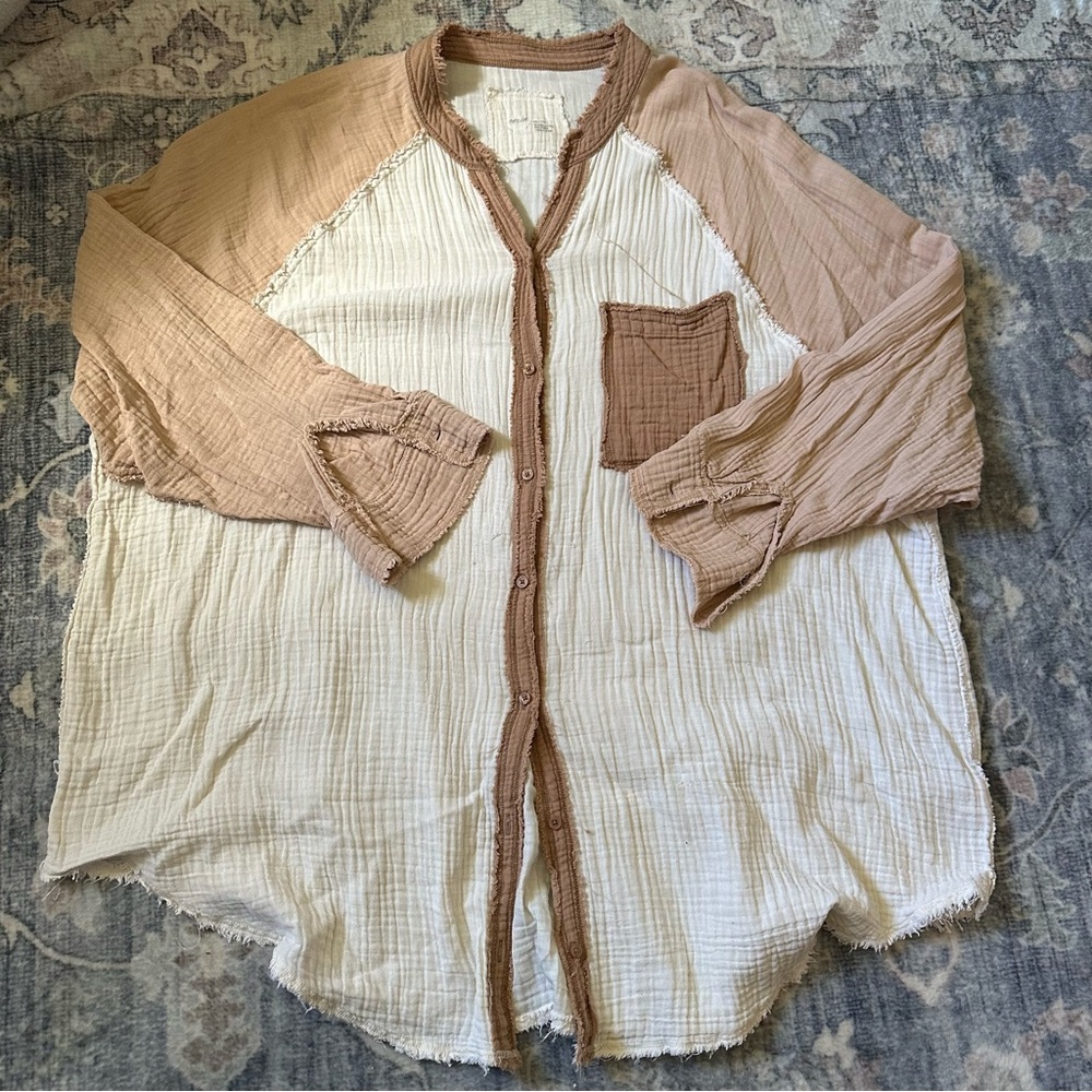 Aerie Pool to Party Button Up Top